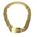 CHANEL vintage multi chains belt in gilt metal