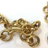 CHANEL vintage chain belt in gilt metal with a heart charm