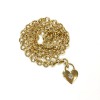CHANEL vintage chain belt in gilt metal with a heart charm