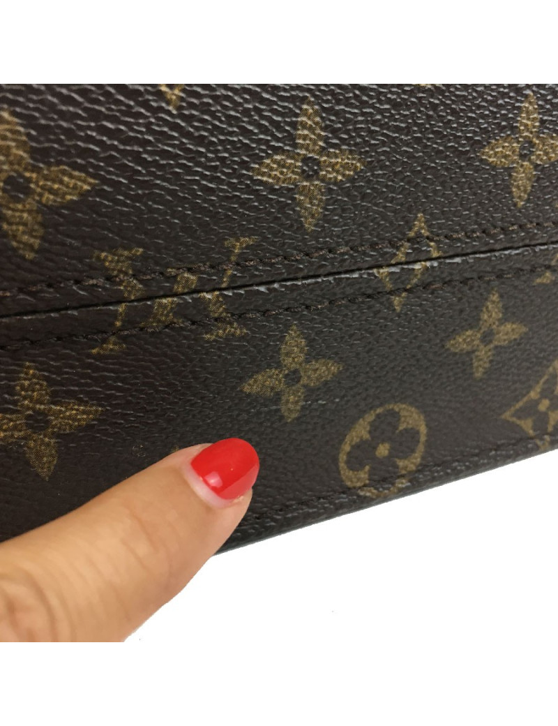 Sac "Plat" LOUIS VUITTON en toile monogram marron