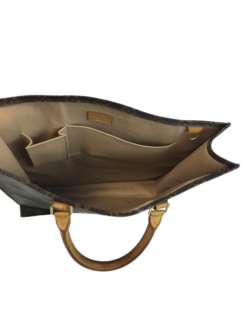 Sac "Plat" LOUIS VUITTON en toile monogram marron