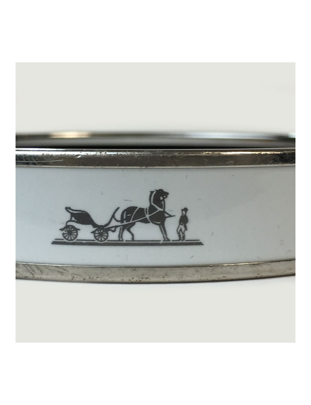 Bracelet HERMES émail blanc