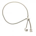 CHANEL chain belt in pale gold metal, moon, star and CC charms