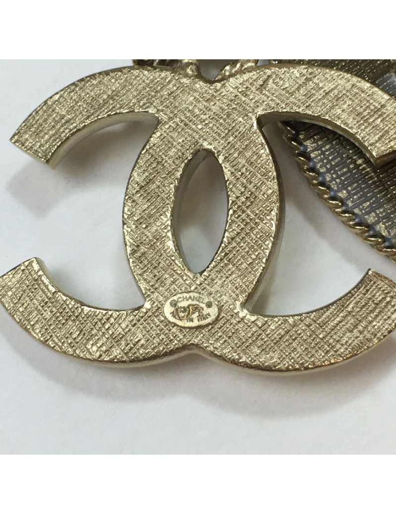 CHANEL Necklace pendant N ° 5 in golden and sequined resin