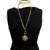 CHANEL Necklace pendant N ° 5 in golden and sequined resin
