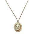 CHANEL Necklace and Pendant in Pale Gold Metal 