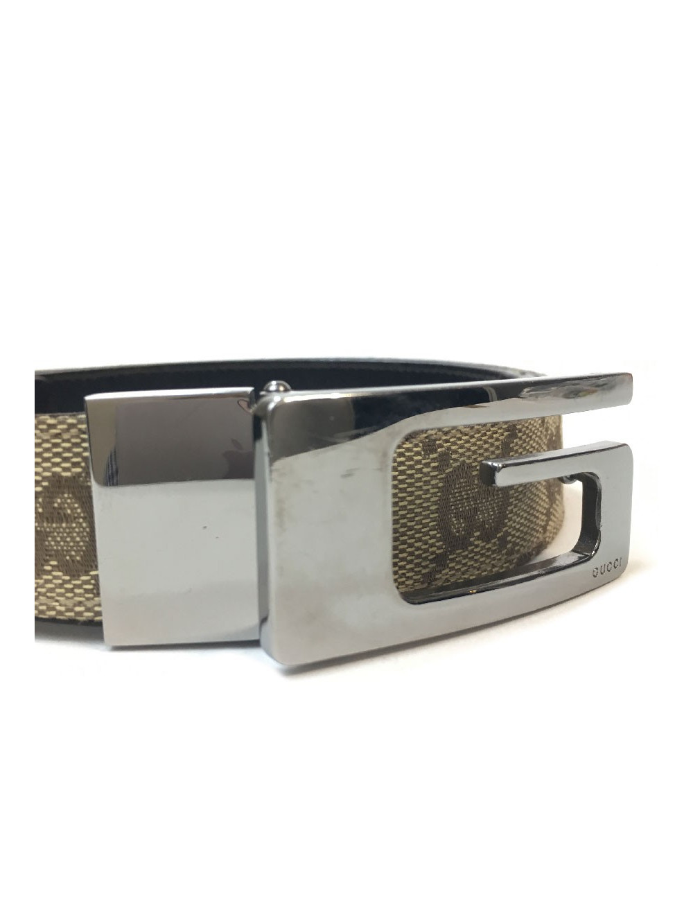 Ceinture GUCCI T    toile mongram et cuir