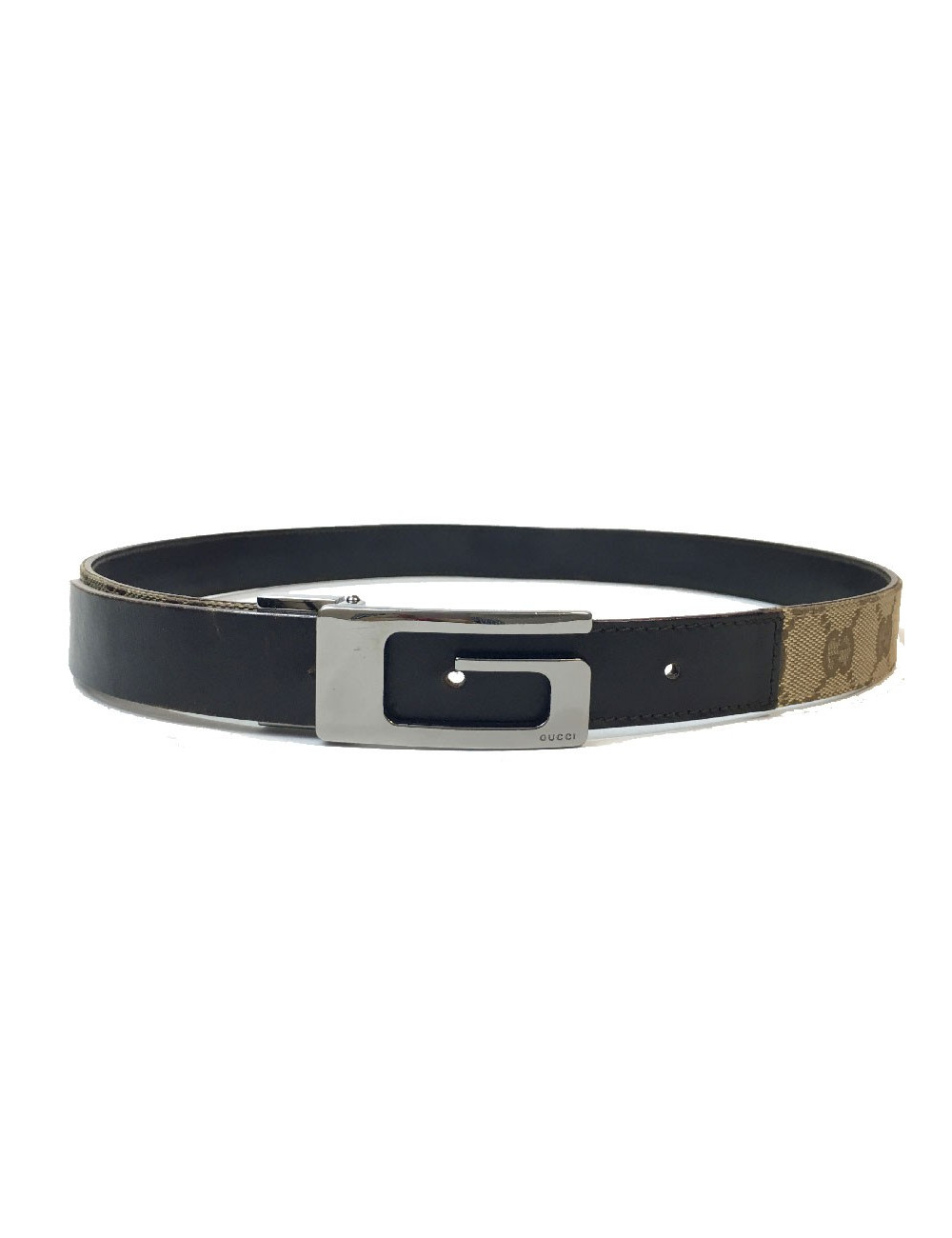 Ceinture GUCCI T    toile mongram et cuir