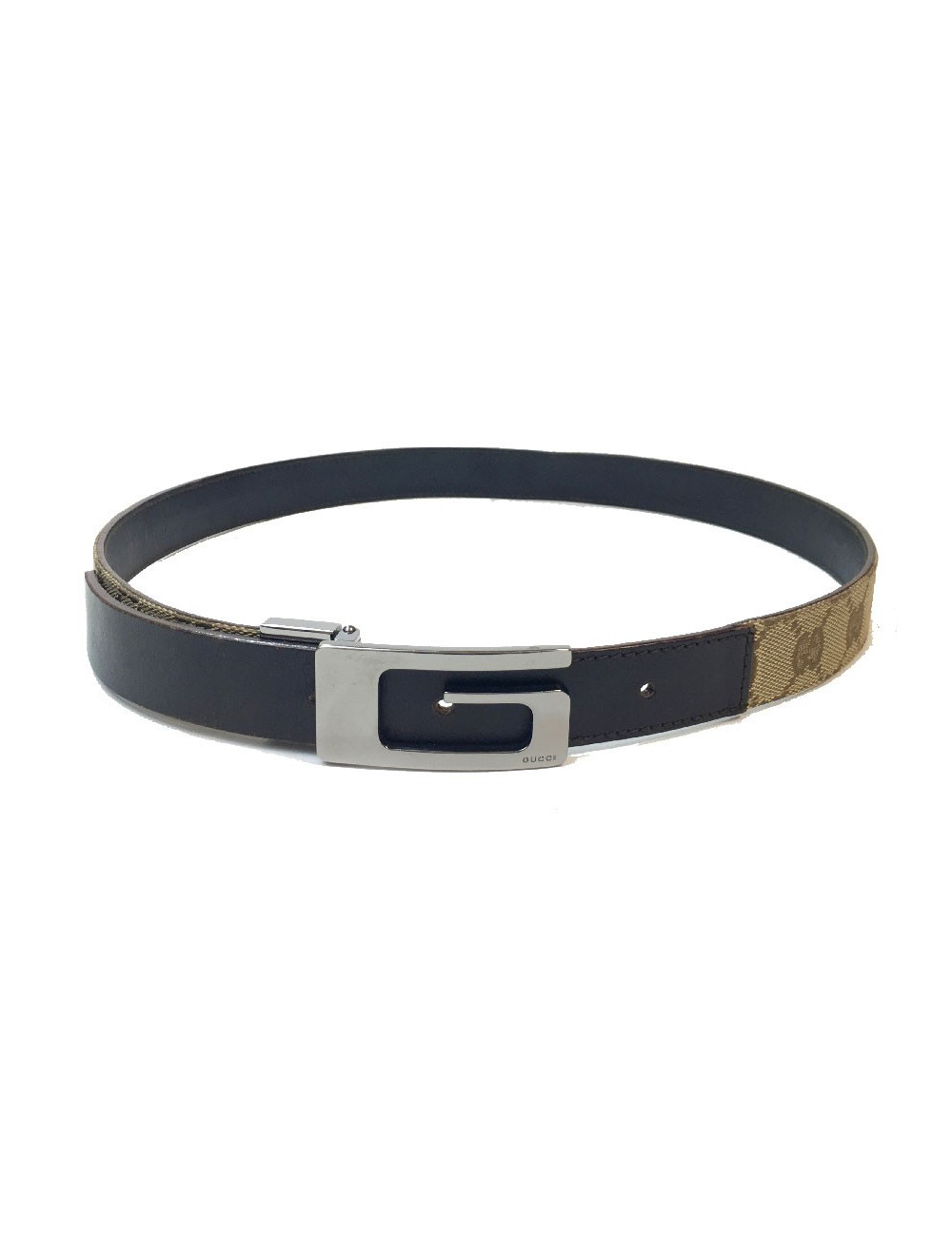 Ceinture GUCCI T    toile mongram et cuir