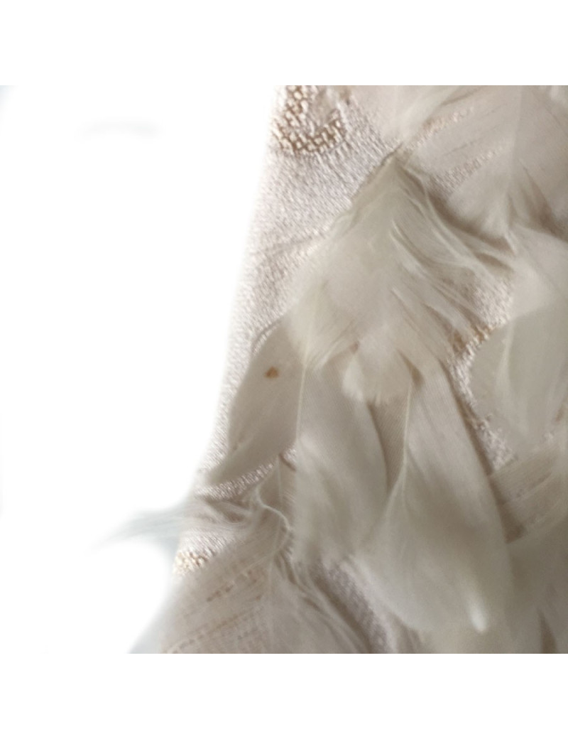 Cravate CHANEL couture plumes d'oie