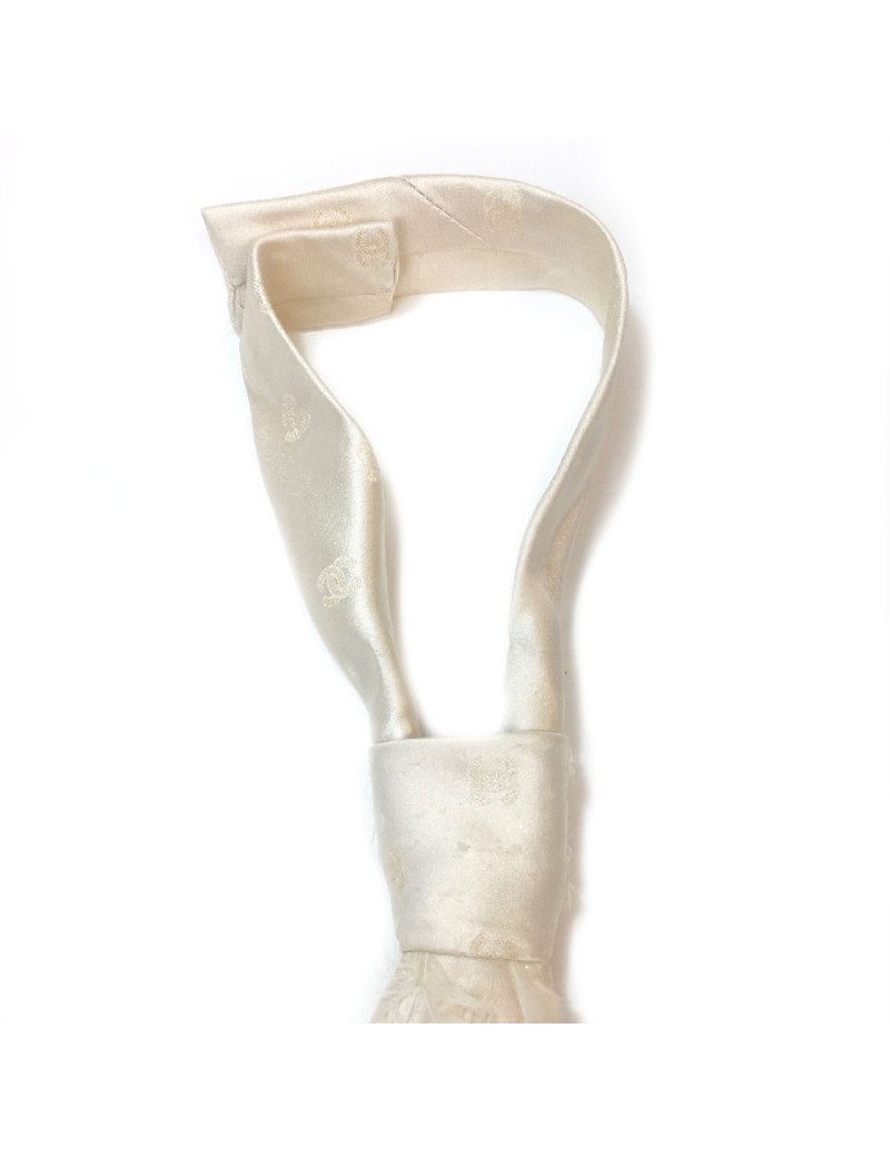 Cravate CHANEL couture plumes d'oie