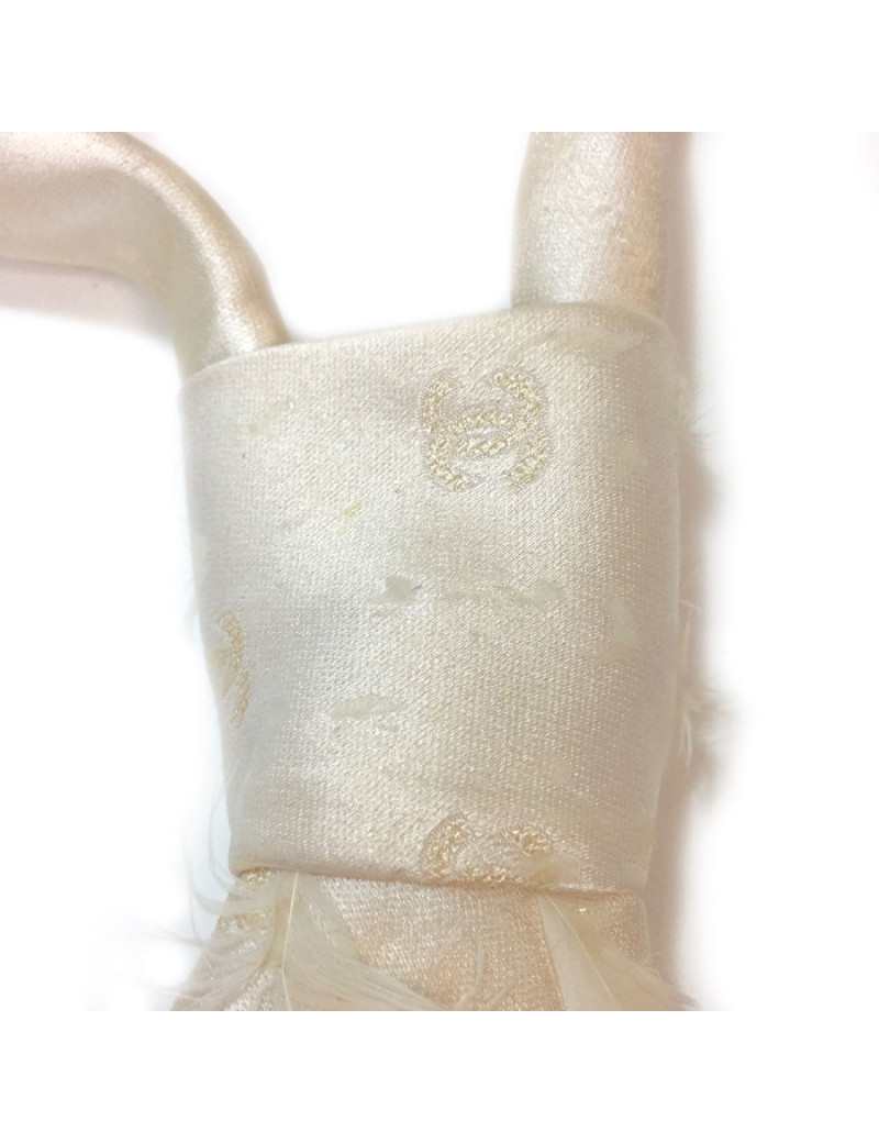 Cravate CHANEL couture plumes d'oie