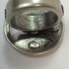 Bague Coco CHANEL T52 métal argenté 