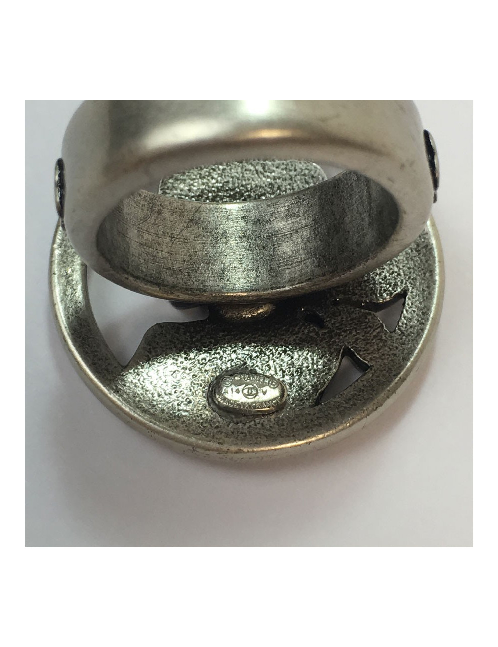 Bague Coco CHANEL métal argenté 