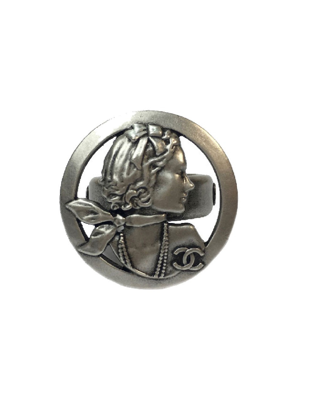 Bague Coco CHANEL métal argenté 