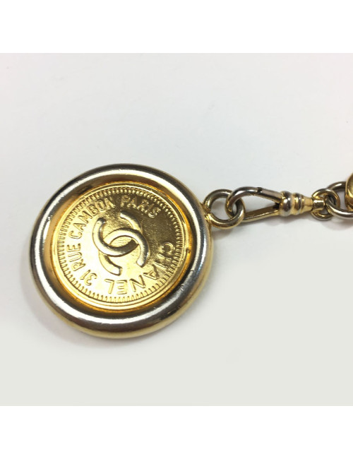 CHANEL vintage chain belt in gilt metal