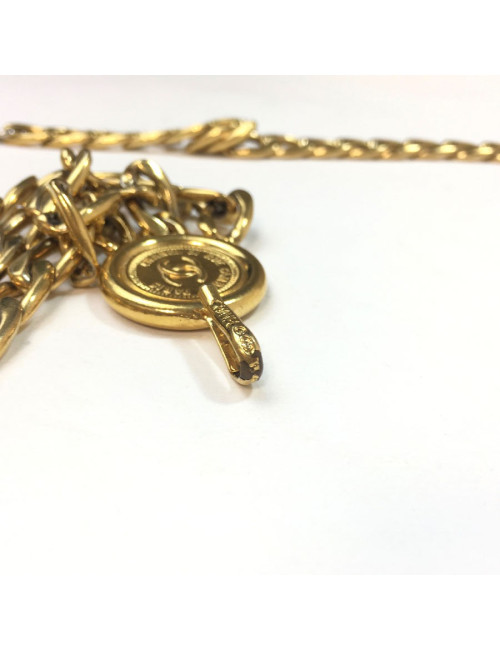 CHANEL vintage chain belt in gilt metal