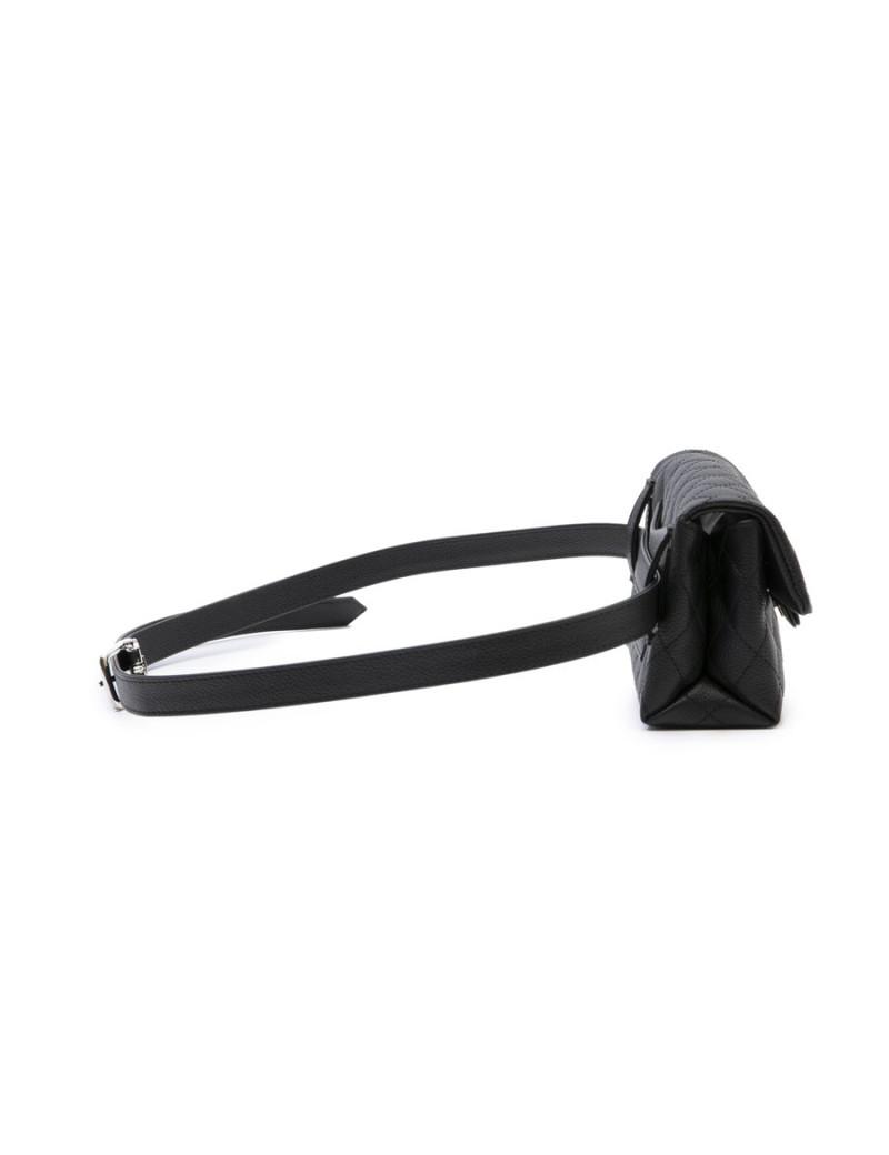 Ceinture banane CHANEL cuir caviar noir