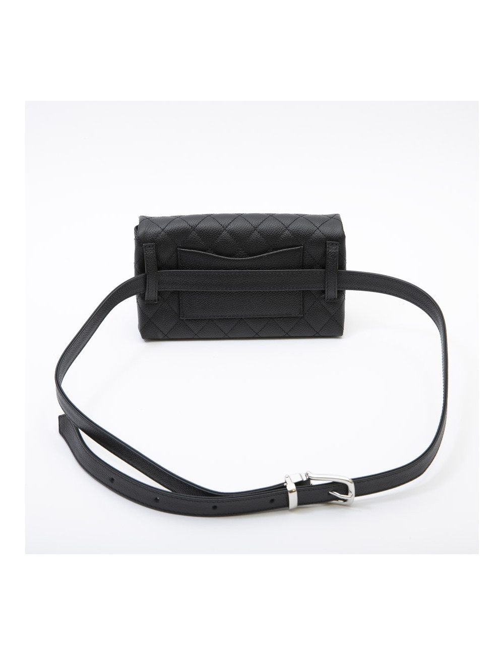 Banane CHANEL cuir grainé noir