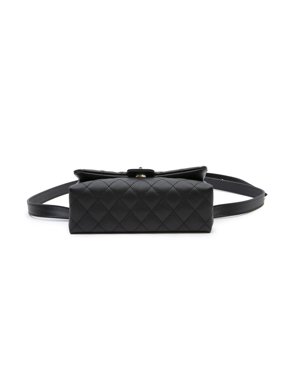 Banane CHANEL cuir grainé noir