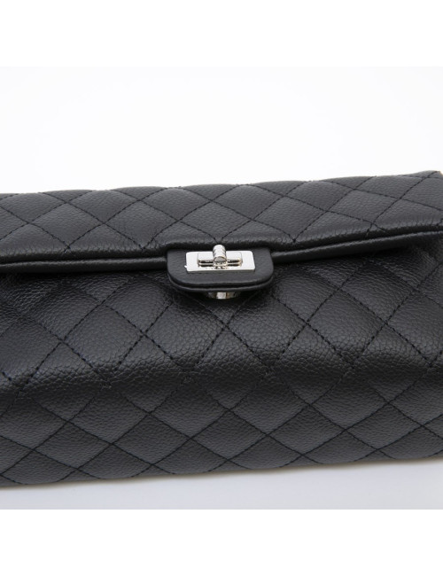 Ceinture banane CHANEL cuir caviar noir