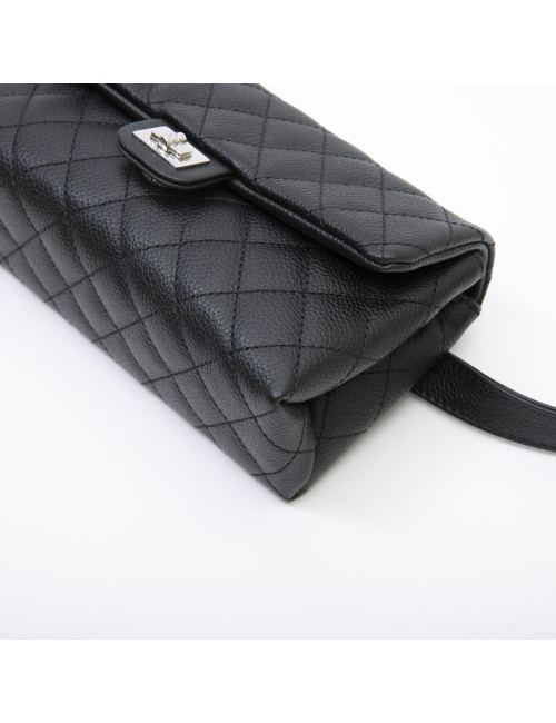 Ceinture banane CHANEL cuir caviar noir