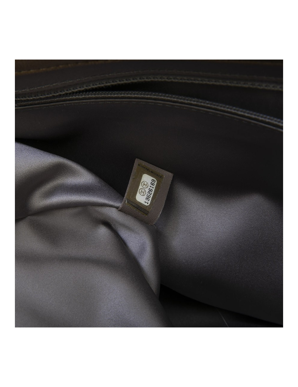 Sac CHANEL cuir d'agneau lisse matelassé marron 