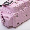 CHANEL Cambon large bag in pink smooth quilted lamb leather
