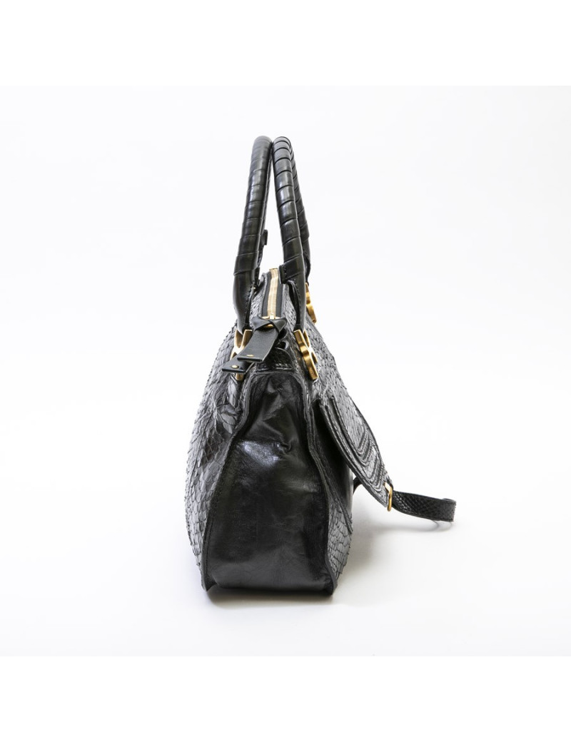 CHLOE 'Marcie' bag in black python