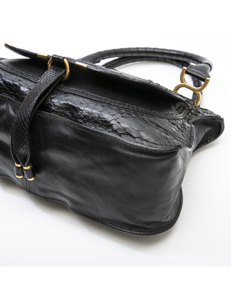 Sac "Marcie" CHLOE en python noir