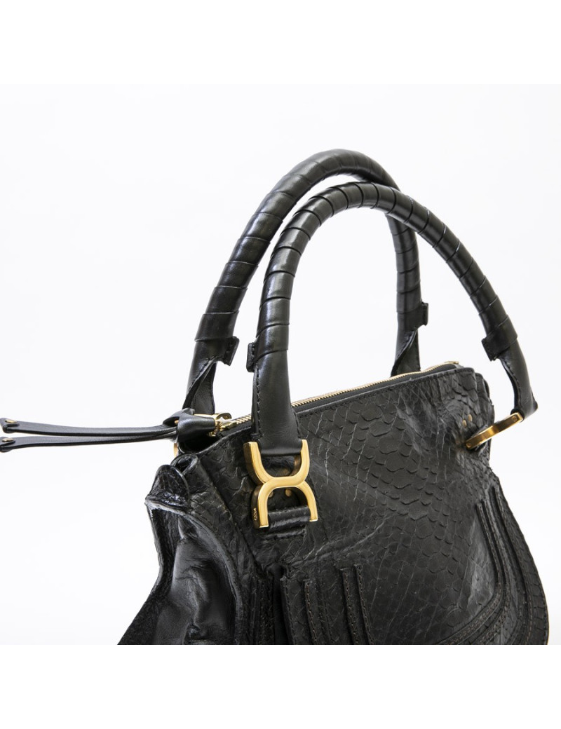 Sac "Marcie" CHLOE en python noir
