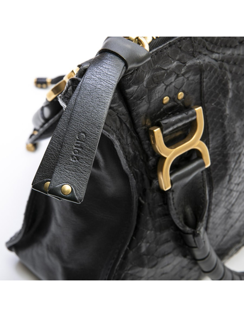 CHLOE 'Marcie' bag in black python