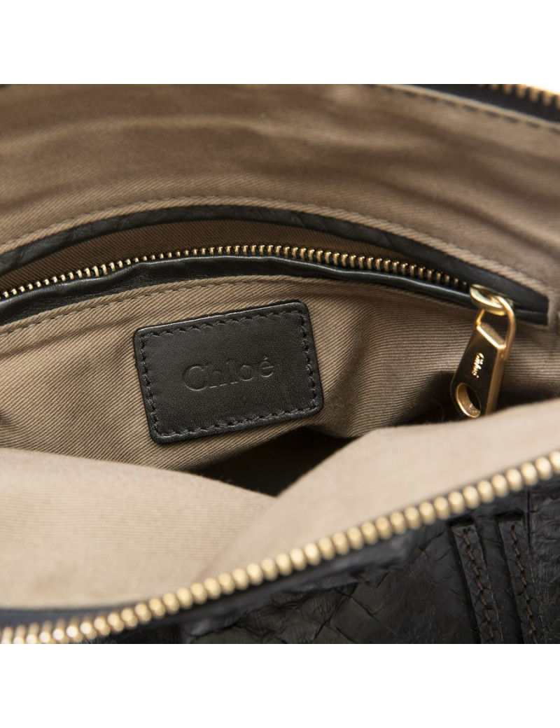 CHLOE 'Marcie' bag in black python