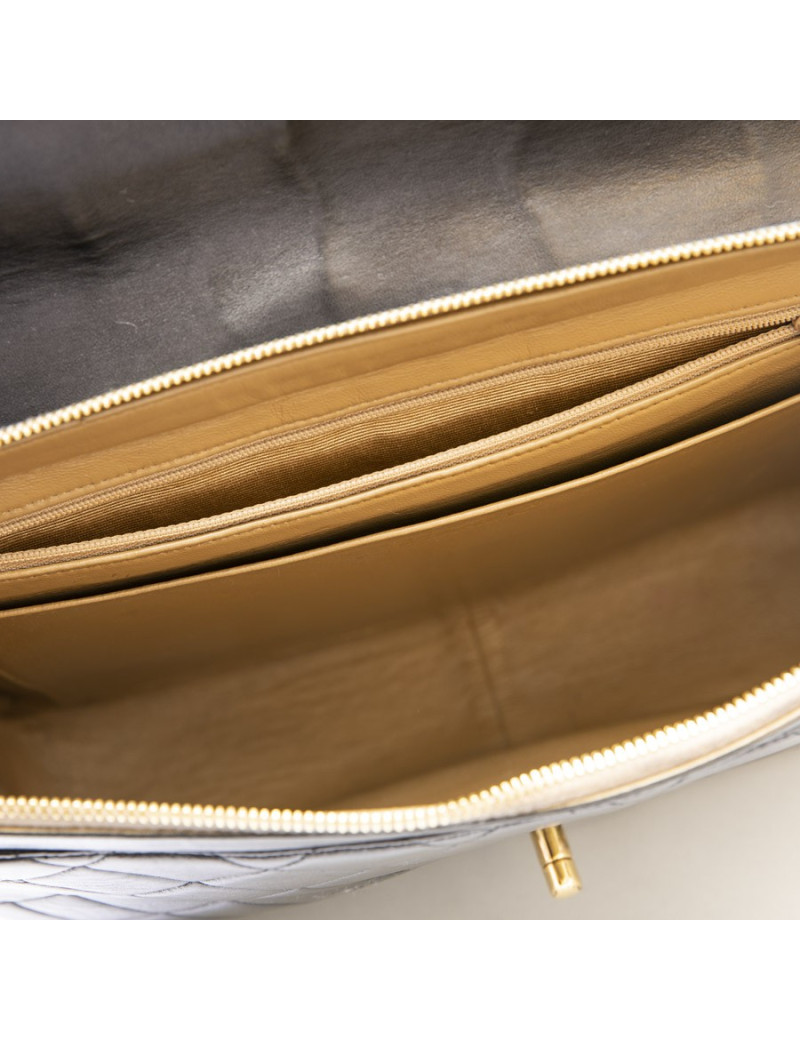 Sac Jumbo CHANEL cuir d'agneau matelassé noir Vintage