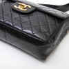 CHANEL vintage jumbo bag in black quilted leather