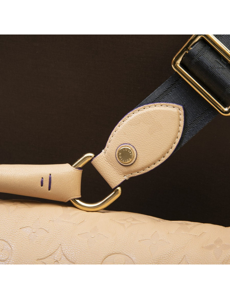 Sac LOUIS VUITTON cuir empreinte beige