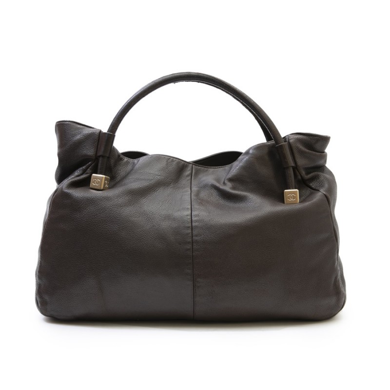 CHANEL bag in dark brown leather - VALOIS VINTAGE PARIS