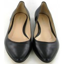 CERRUTI 1881 T39 smooth black leather Ballet pumps