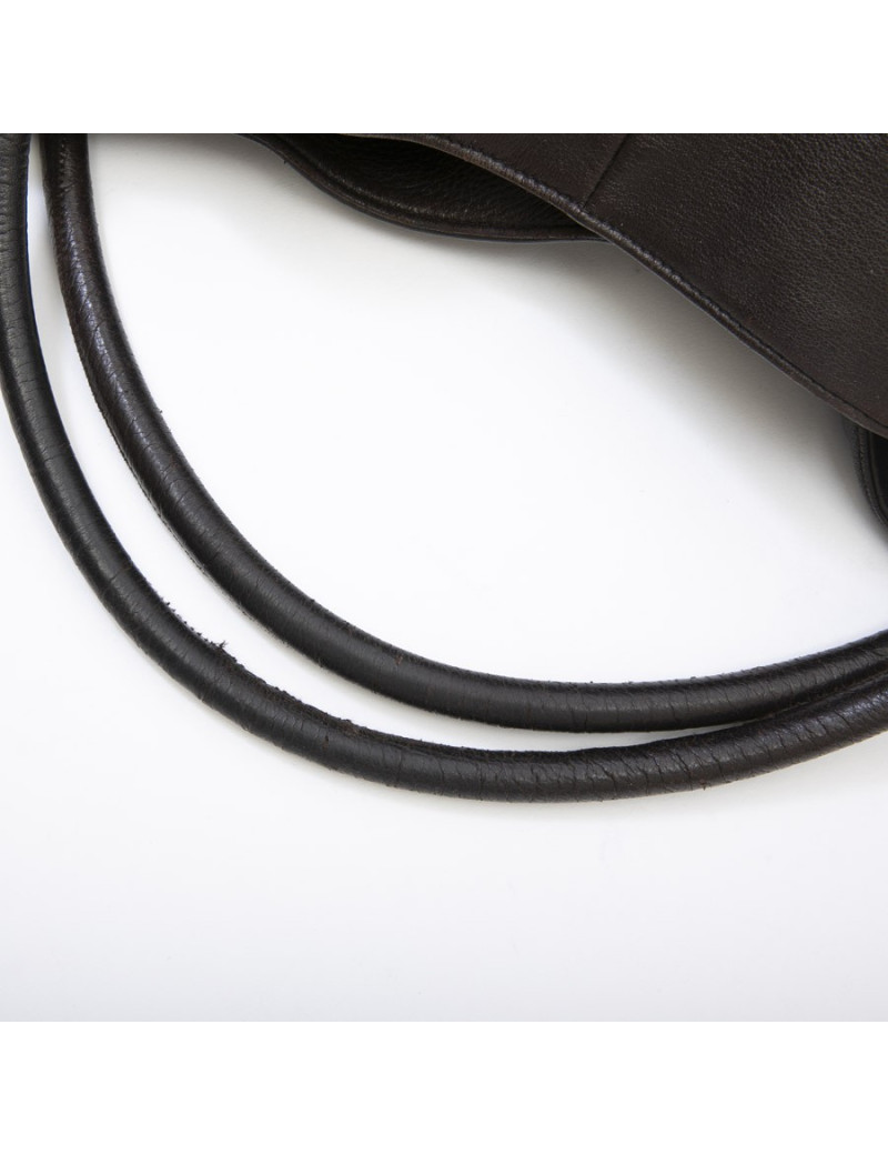 CHANEL bag in dark brown leather