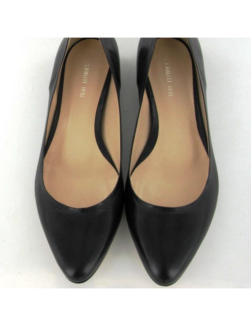 Ballerines CERRUTI 1881 en cuir lisse noir T39