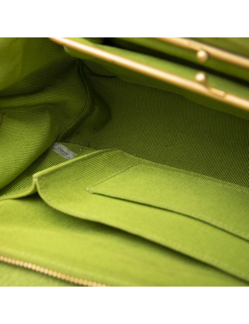 CHANEL vintage bag in anise green terry cloth