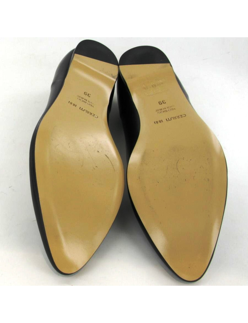 Ballerines CERRUTI 1881 en cuir lisse noir T39