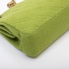 CHANEL vintage bag in anise green terry cloth