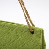 CHANEL vintage bag in anise green terry cloth