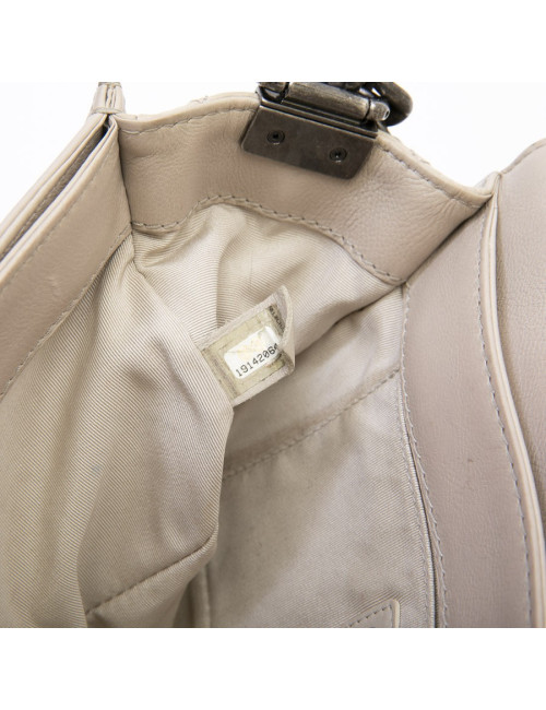 CHANEL boy bag in beige leather