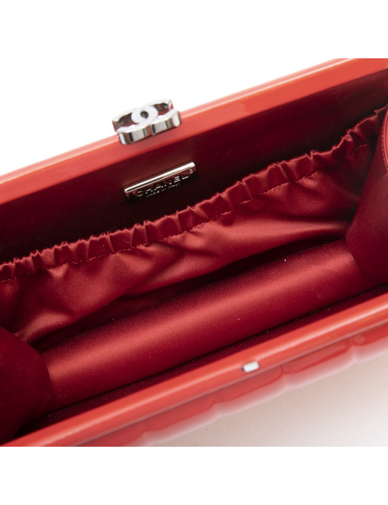Clutch CHANEL cuir verni rouge