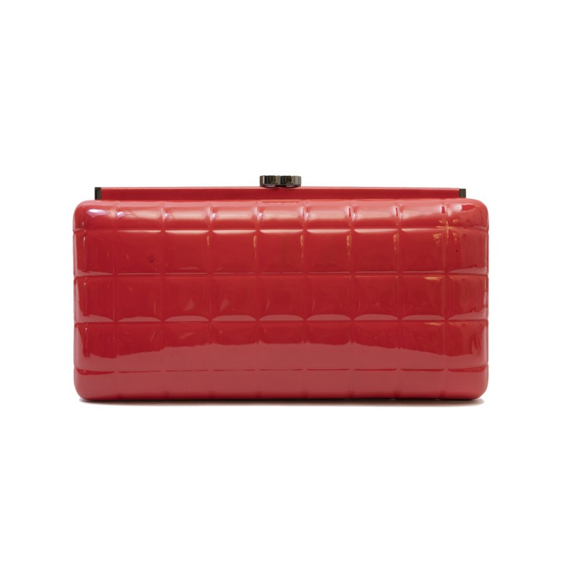 CHANEL clutch in red patent leather - VALOIS VINTAGE PARIS
