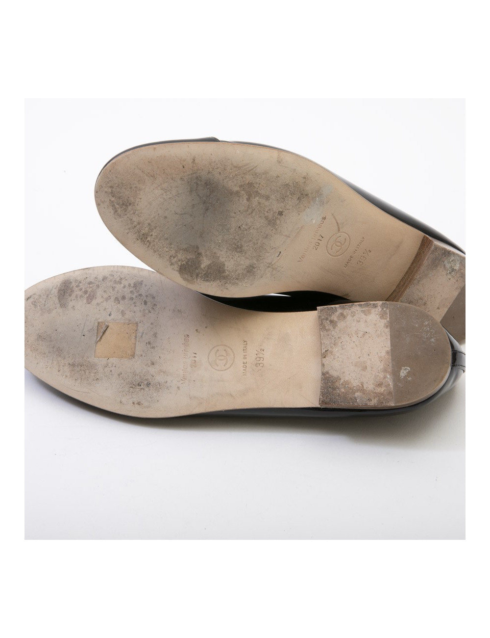 CHANEL ballerinas in black patent leather size 39.5