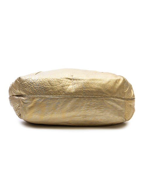 Sac FENDI modèle spy moyen cuir metallisé doré et argenté 