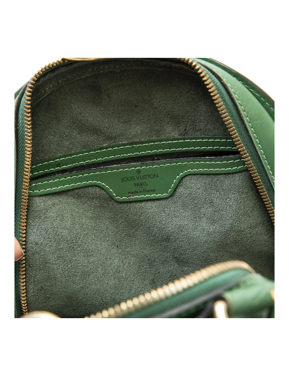 LOUIS VUITTON backpack in green epi leather